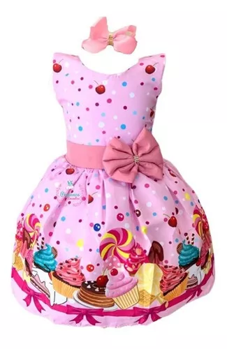 Vestido Infantil Temático Moana Baby Luxo - Pequenos Encantos Baby