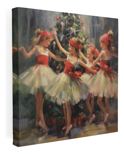 Cuadro Navideño Elegante Ballet Y Encanto