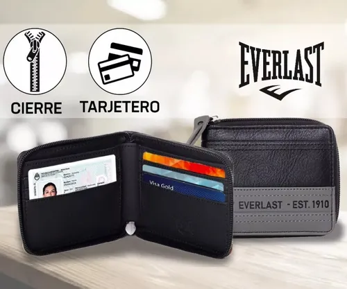 Billetera Hombre Everlast Cuero Sintetico Con Cierre