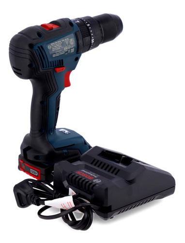 Imagen 9 de 9 de Taladro percutor atornillador inalámbrico de 13mm Bosch GSB 18V-50 18V + 2 baterías de 2Ah + accesorios con maletín de transporte 110V/220V