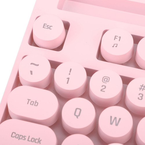 Teclado Con Cable, 87 Teclas Para Juegos, Abs, Punk, Redonda