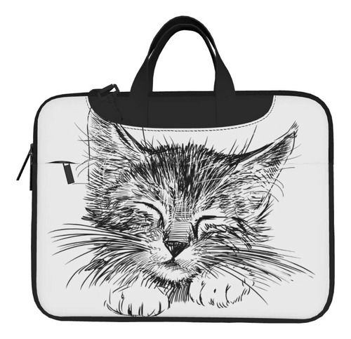 Bolso Para Portatil Diseño Gatito Negro Maletin Ligero Moda