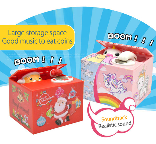 Piggy Bank, Monedas Robadas En Navidad, Juguetes Para Colecc