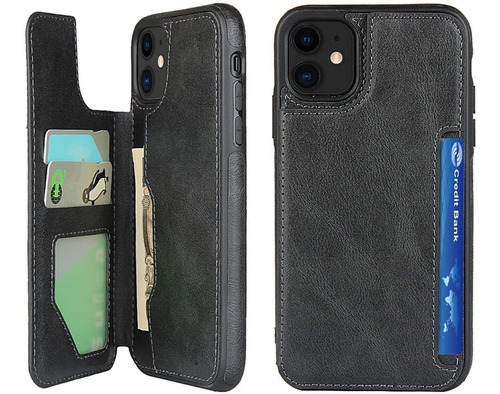 Funda Para iPhone 11 Funda Tipo Cartera Con Tarjetero Handd1