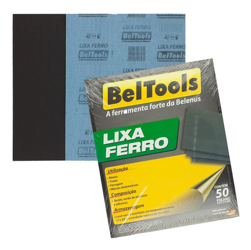 Kit C/ 50 Lixa Ferro Grão 150 Beltools