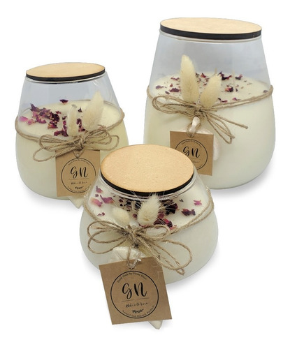 Set Vela/velón De Soja Aromática En Vidrio Bombe Sml Kit