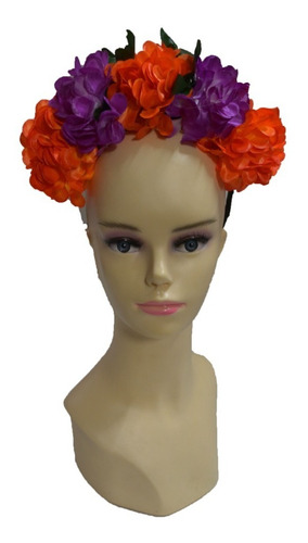 Frida Kahlo Diadema Flores Cempasuchil  Catrina Mn