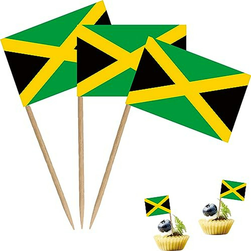 Banderitas De Jamaica Para Cupcakes, 100 Unidades.