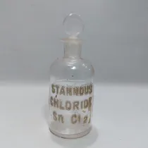 Comprar Antiguo Frasco Farmacia Stannous Etiqueta Relieve Mag 65430