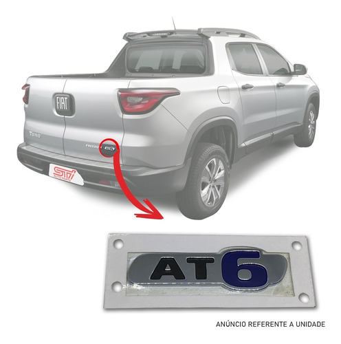 Emblema Sigla Adesivo At6 Marcha Novo Original Fiat Toro Nf