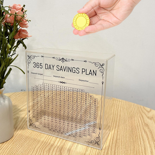 Hucha De 7,8x3x7,8 Pulgadas Con Caja De Ahorro De Dinero