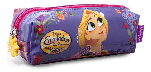 Estojo Escolar Feminino Enrolados Roxo Cor Púrpura