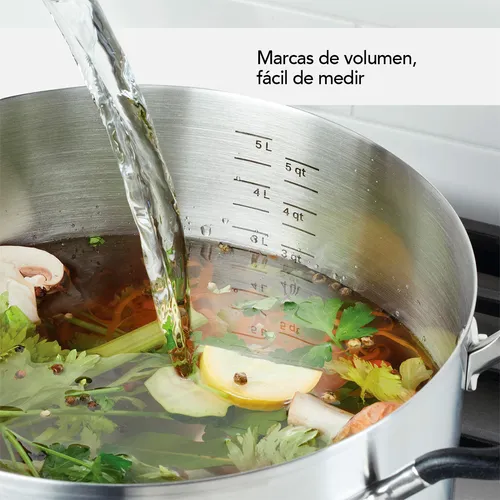Batería de Cocina KitchenAid 71017 10 Piezas Acero Inoxidabl Color Acero Inoxidable