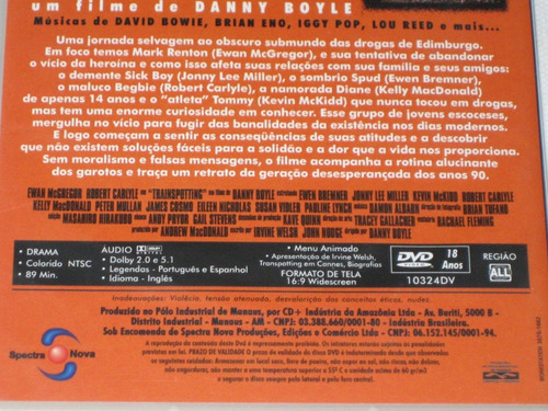 Trainspotting - Sem Limites - Ewan Mcgregor - 1996 - Dvd (Usado)