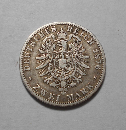 Alemania Prusia 2 Mark 1876 A - Wilhem I - Km#506