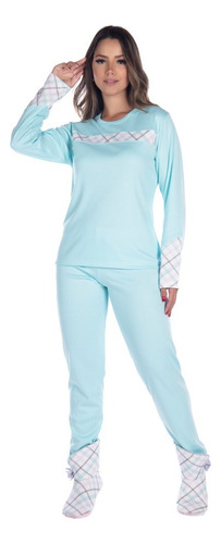 Pijama Adulto Peluciado Inverno Frio Longo Feminino Victory