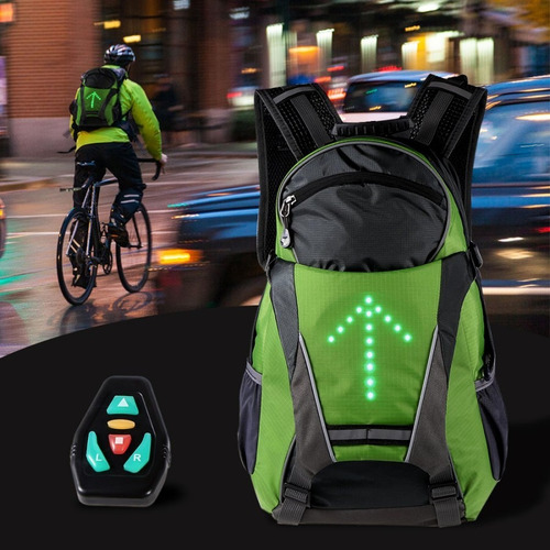 Mochila Con Indicadores Led Y Control Manillar De La Bici ®