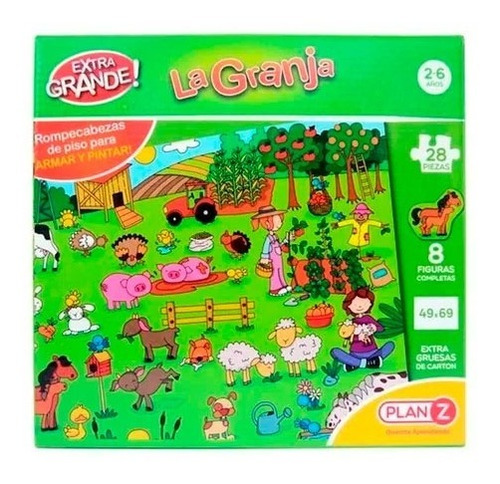 Rompecabezas Para Piso Puzzle Granja 28 Piezas 91812