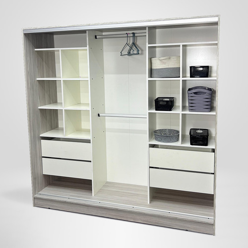 Placard Puertas Corredizas 180x56x180 Cm Cuerpo Jacarandá