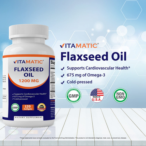 Vitamatic Aceite De Linaza Omega 3 120 Cáp