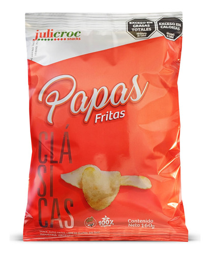 Papas Fritas Julicroc Clasicas Snack Sin Tacc Bolsa X160g