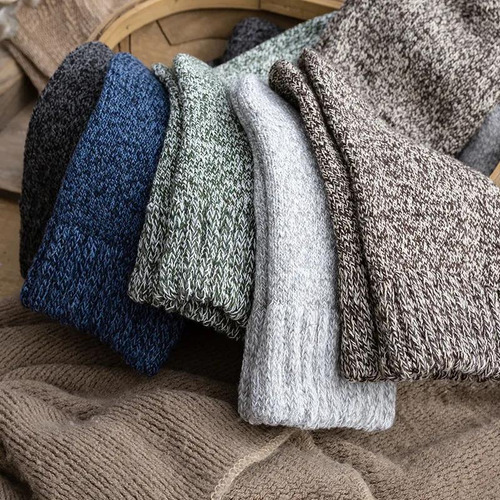 5 Pares De Calcetines De Otoño E Invierno Para Hombre, Calce