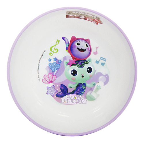 Plato Hondo Bowl Plástico La Casa De Gabby Microondas 15 Cm