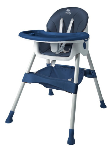 Silla De Comer Bebé 2 En 1 Azul Plegable Bandeja Comodidad Silla De Comer Espa Azul Oscuro