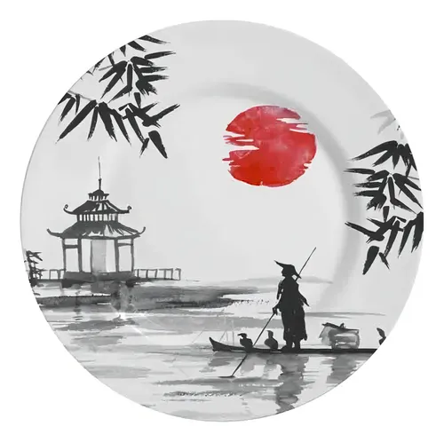 Conjunto De 6 Pratos De Sobremesa Alleanza - Japanese