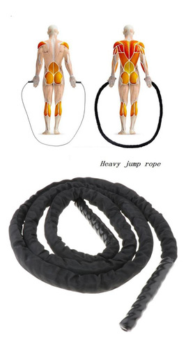 Corda De Salto Ponderada Pesada Jumprope Black Upgrade