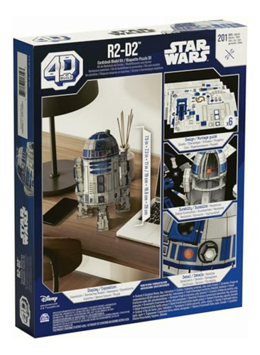 4d Build, Kit De Maqueta De Cartulina De R2-d2 De Star Wars,