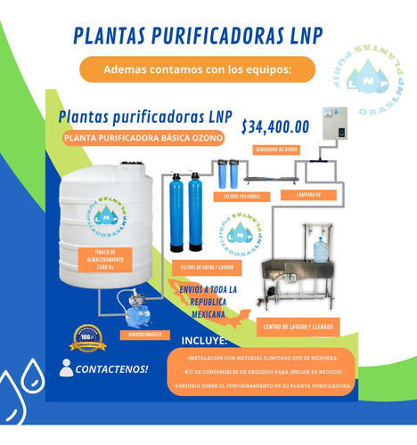Planta Purificadora De Agua $29,900.00 Sin Anticipos