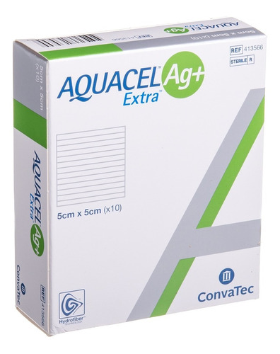 Aquacel Extra Ag De Plata 5 X 5cm Convatec X Und- Deltamed