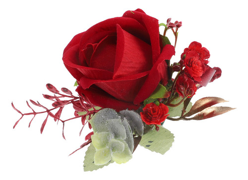 Ramillete De Boda Artificial Con Forma De Ojales Rosas Para