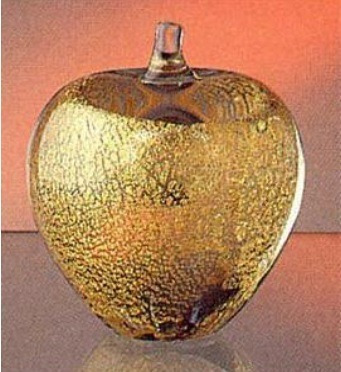 Imagen 2 de 2 de Adorno En Cristal Sueco Con Polvo De Oro