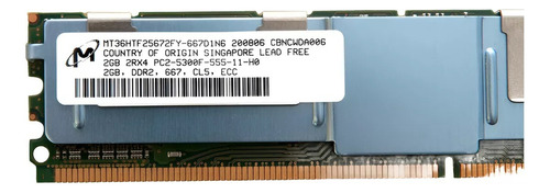 Memoria Ram Server Micron 2gb Ddr2-667 Ecc 240 Pin 1.8v (Usado)