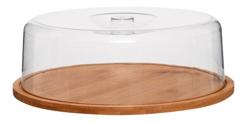 Porta Bolo Bambu Com Tampa 28cm Ecokitchen Mimo Style