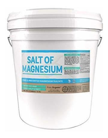 La Sal De Magnesio: Pura Sal De Epsom (cubo 3.5 Galones, 32 
