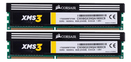 Corsair Memory Cmx8gx3m2a1600c9 Xms3 8gb (2x4gb) Ddr3 1600 M