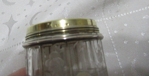 Antiguos Potes Vanity Cristal Plata Francesa G Keller (15158 (Usado)