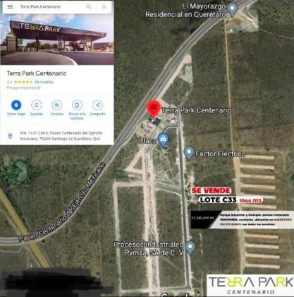 En Venta Y Renta Lote En Parque Industrial En Terrapark.