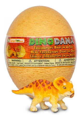 Figura Realista Triceratops Bebé Huevo Dino Dana Safari Trex