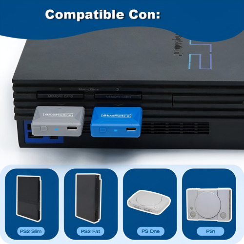 Adaptador Bluetooth Blueretro Para Ps1 Y Ps2