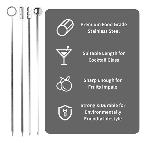 20x Palillos De Dientes De Cóctel Con Brochadores De
