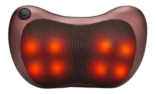 Masajeador Para Auto O Casa 8 Rodillos Cervical / Lumbar Marrón