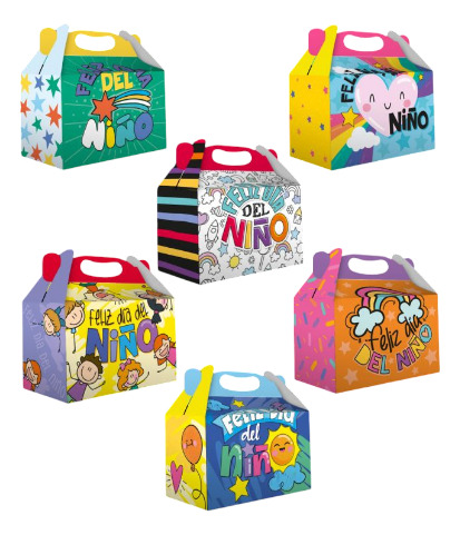 Caja Cotillón Motivo Día Del Niño.pack 12 Unds
