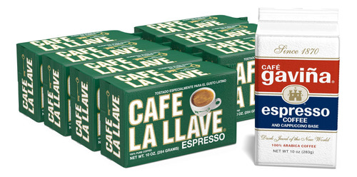 Caf La Llave Y Gavia Espresso Bonus Pack (8 X 10 Oz)