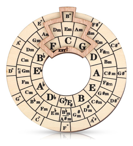 Wooden Melody Tool,round Circle Of Fifths Wheel Melody Chord