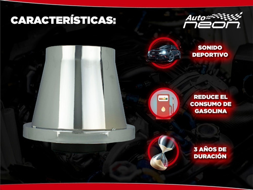 Imagen 5 de 8 de Filtro De Aire Cromado Por Dentro Y Por Fuera
