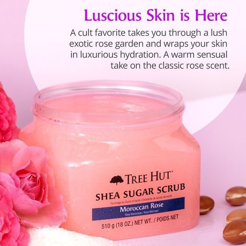 Exfoliante Corporal Tree Hut® Marroquino Rosa 510 Grs
